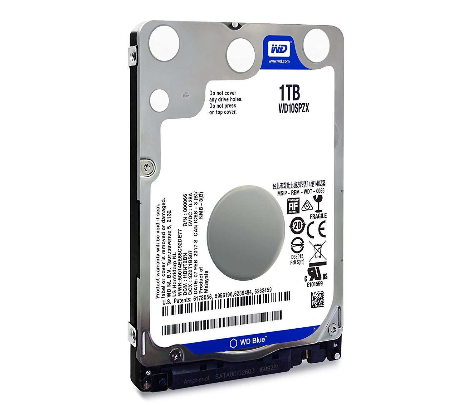 HDD WD 1TB 2.5" Sata 3 5400 (WD10SPZX)