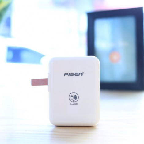 Sạc Pisen Dual USB iPad Charger (1A/2.4A)