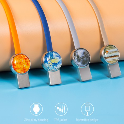 Cable Rockspace Hệ mặt trời Orb Series lightning Charge & Sync flat