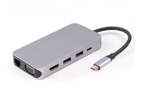 Cable Type-C -> 3 USB 3.0+VGA+LAN+TF+SD SSK SHU-C520