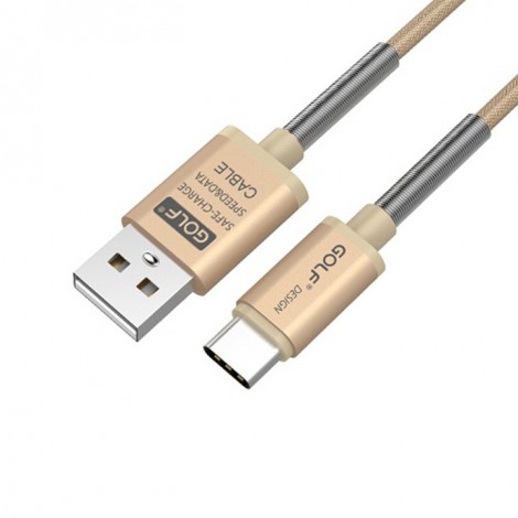 Cáp sạc nhanh Golf GC-40 2.4A chống đứt Type-C