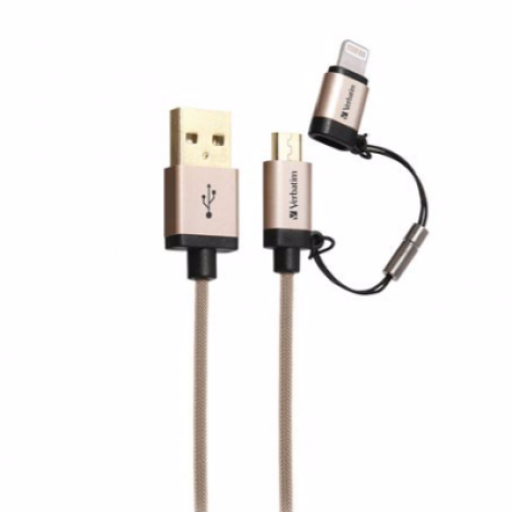 Cable Verbatim Metallic 2 in 1 64968